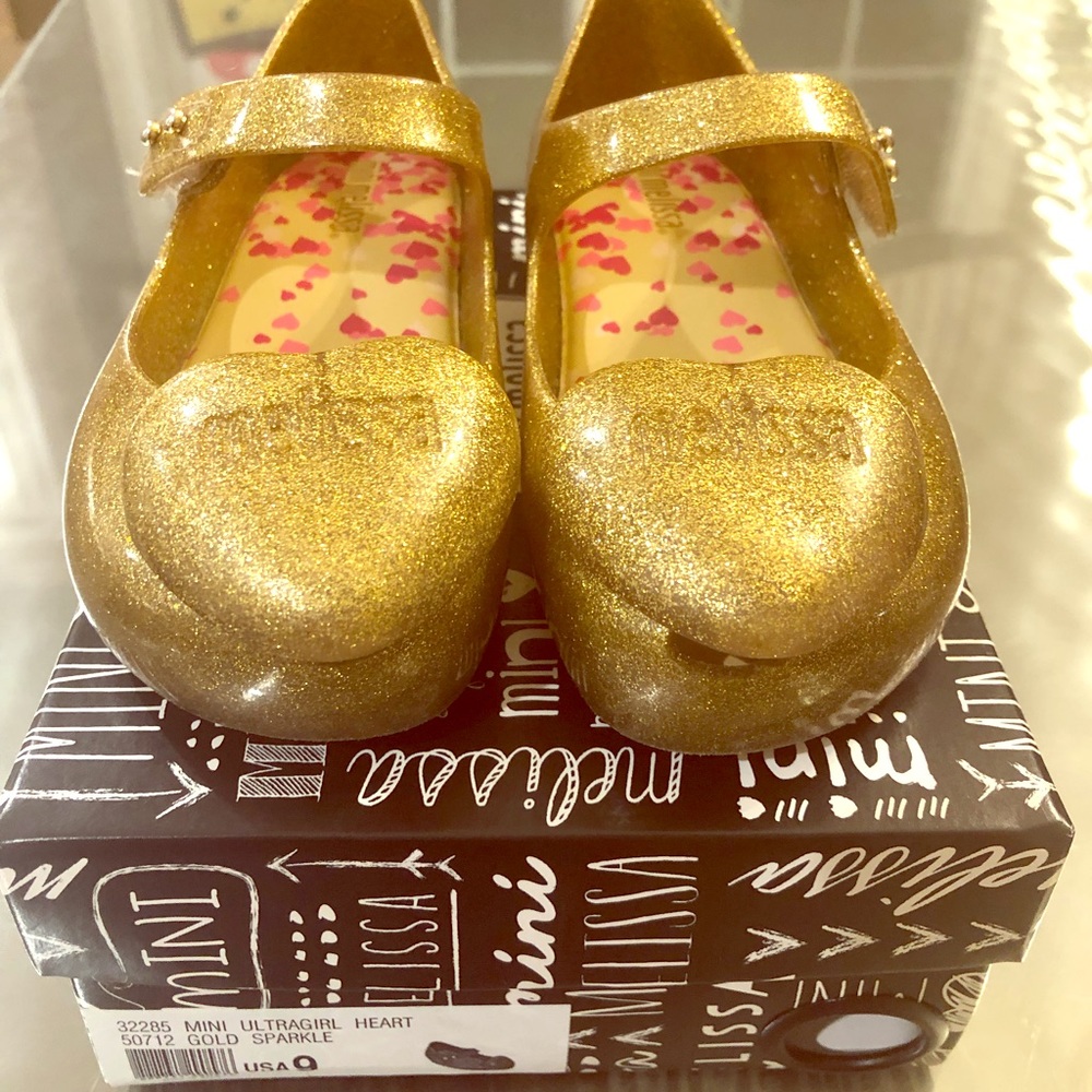 Gold glitter Mini Melissa